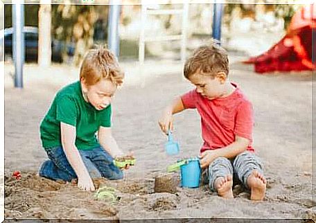 Children playing.