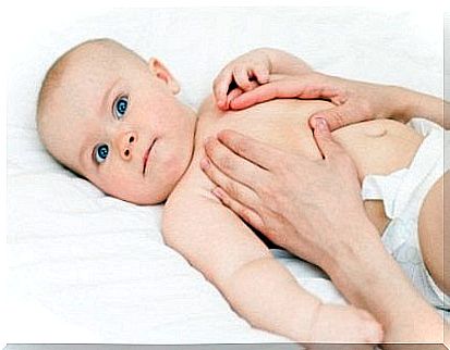 Baby's hiccups can be soothed with tummy and back massages.