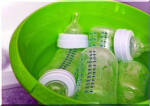 Bottles that have been sterilized