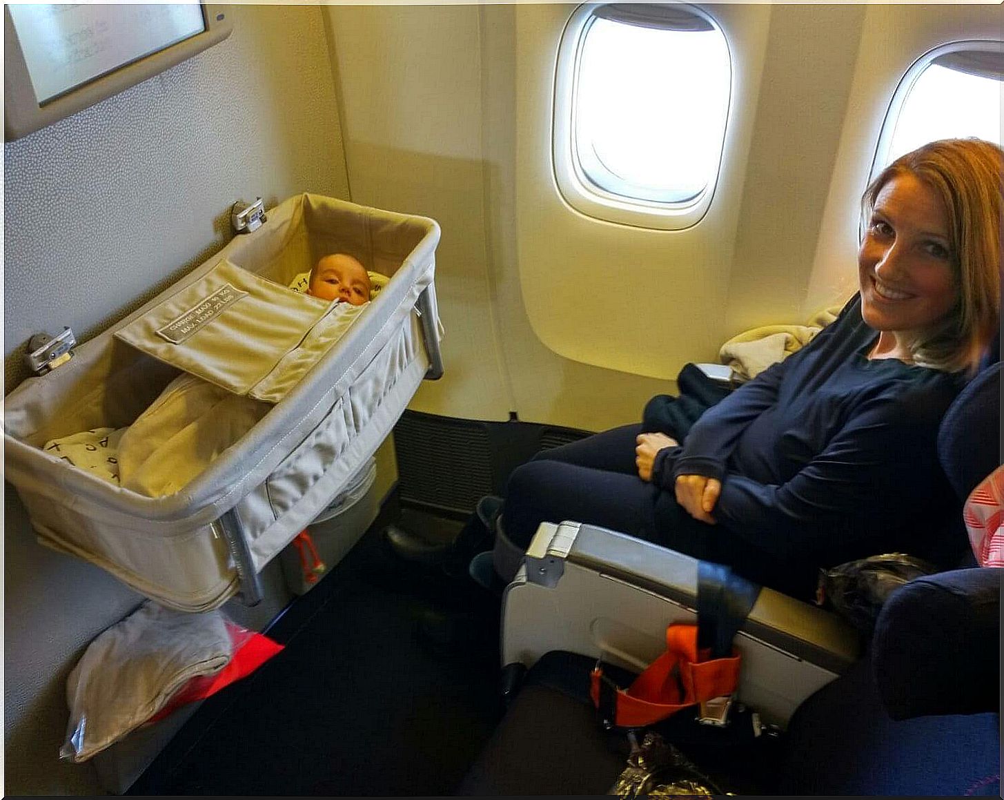 baby on a plane