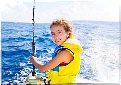 Safe sailing with children involves wearing life jackets