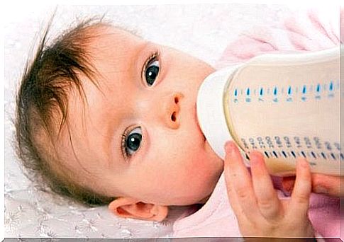 The baby rejects his bottle because he has to get used to the texture of the pacifier.