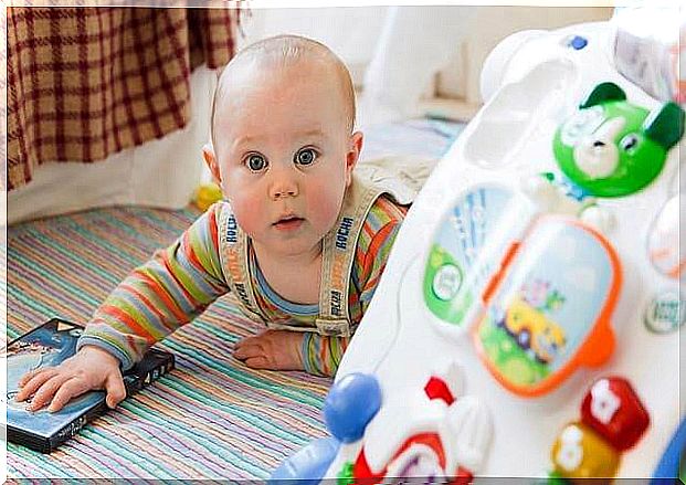 Baby lying on the floor